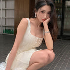 Ivory Tweed Dress