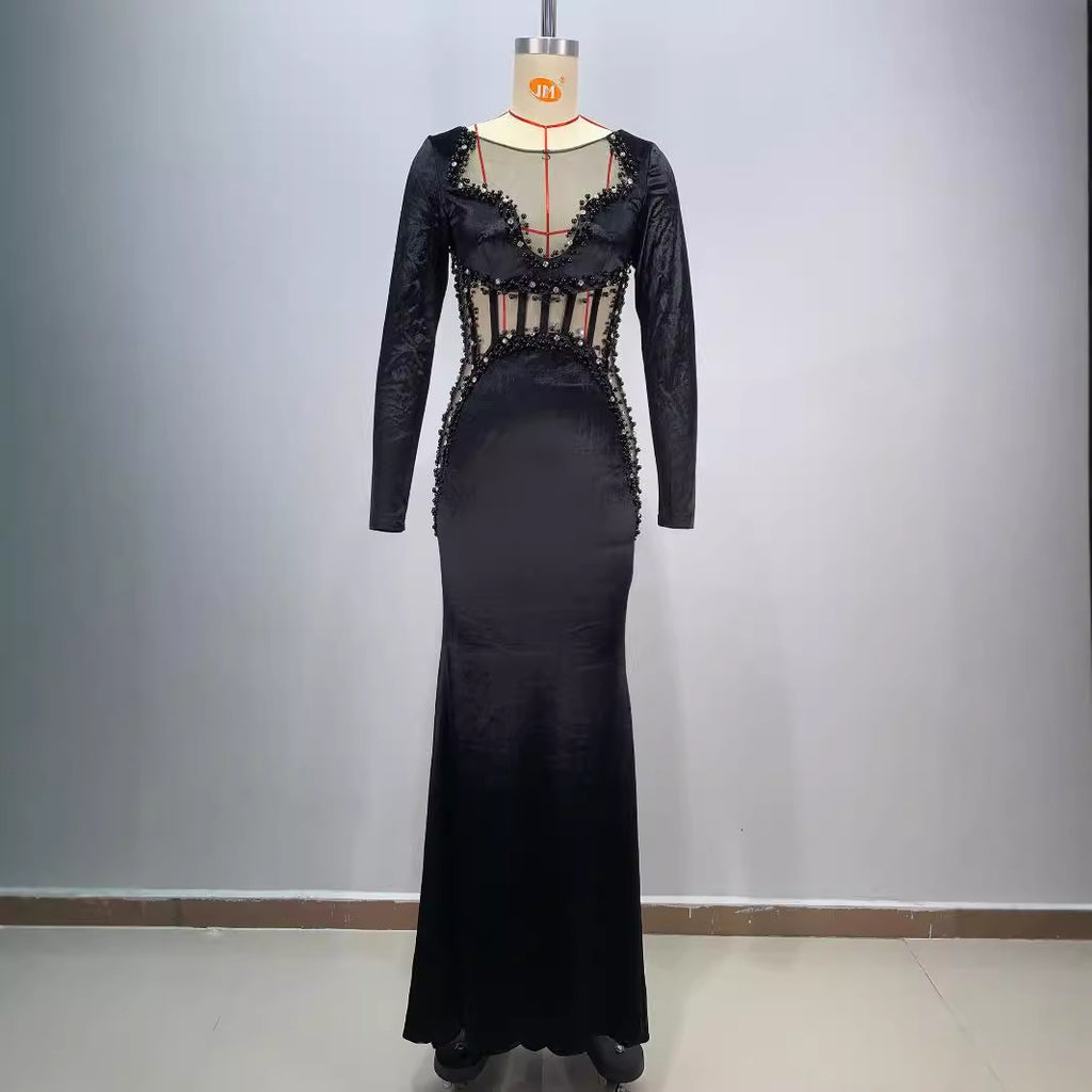 Black Beaded Dress