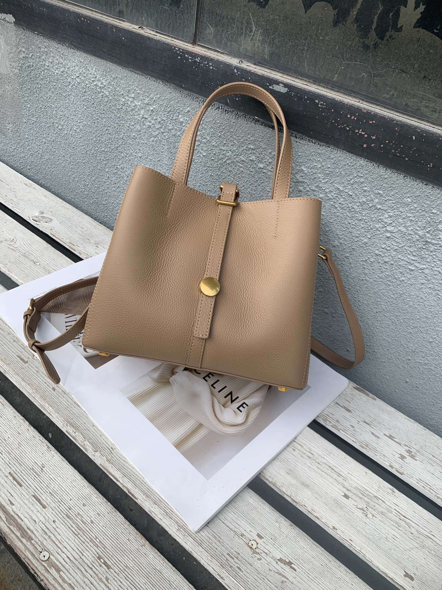 Leather Tote Bag 6669
