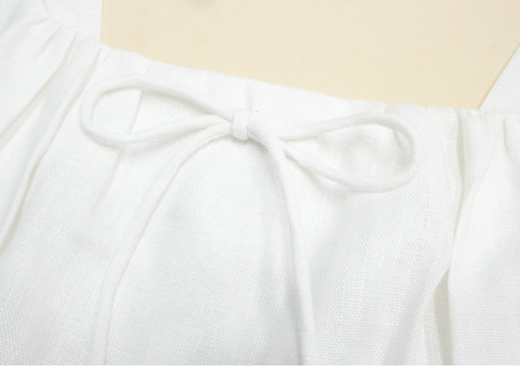 White Linen Dress