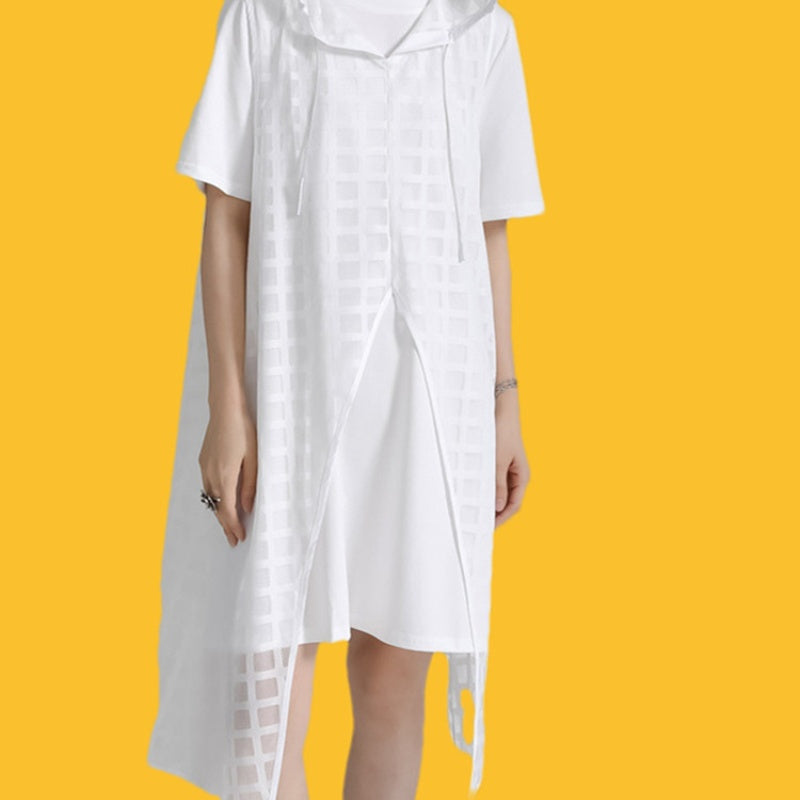 White Hoodie Dress