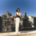 White Deep V Dress II