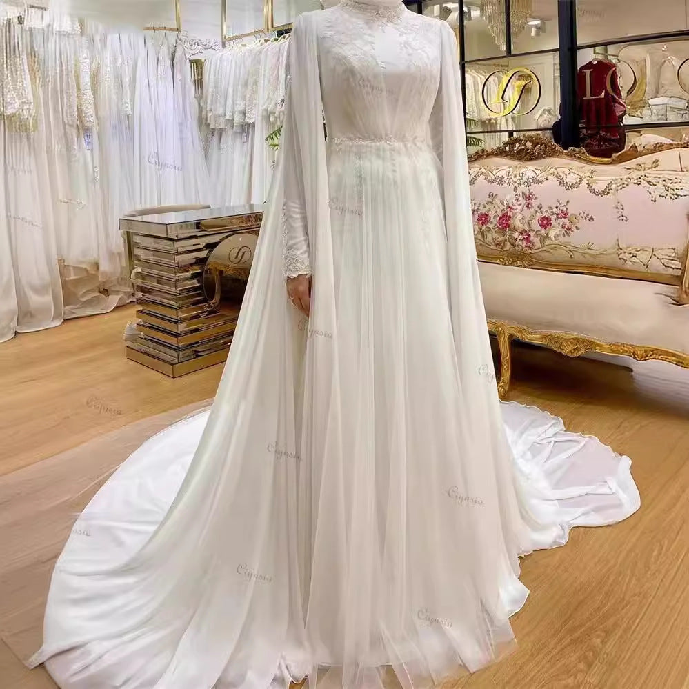 White Trailing Dress