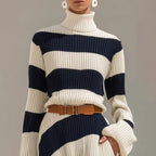 White Striped Dress