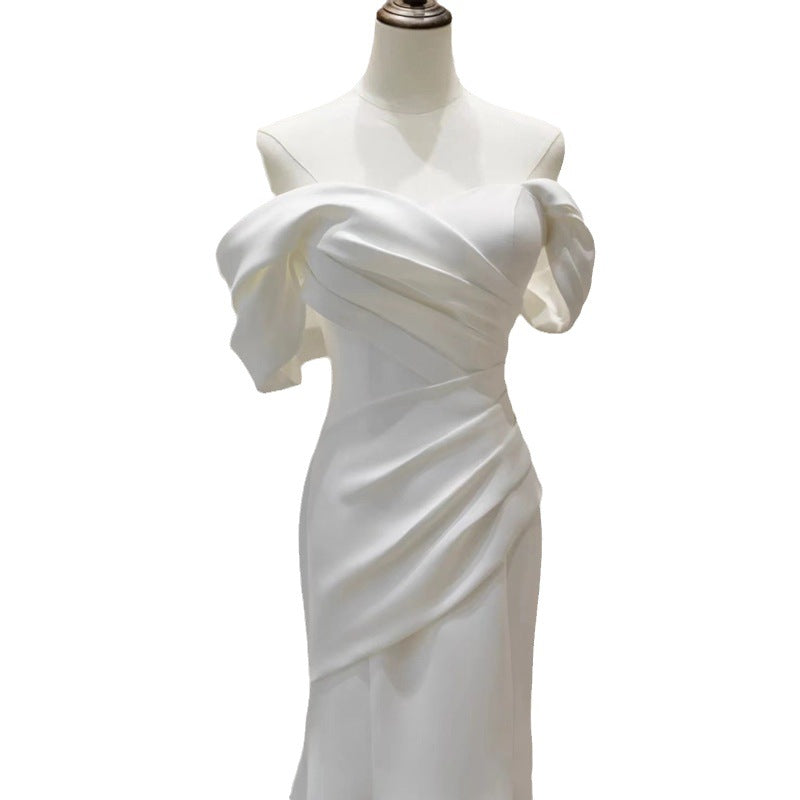 White Satin Dress VI