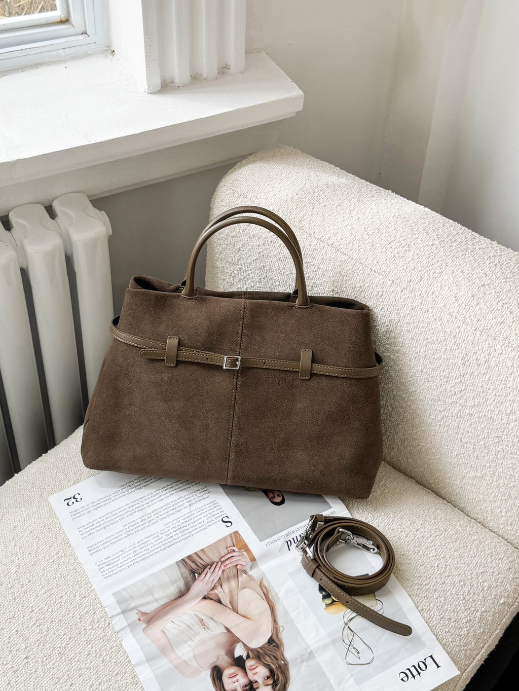 Suede Crossbody Bag