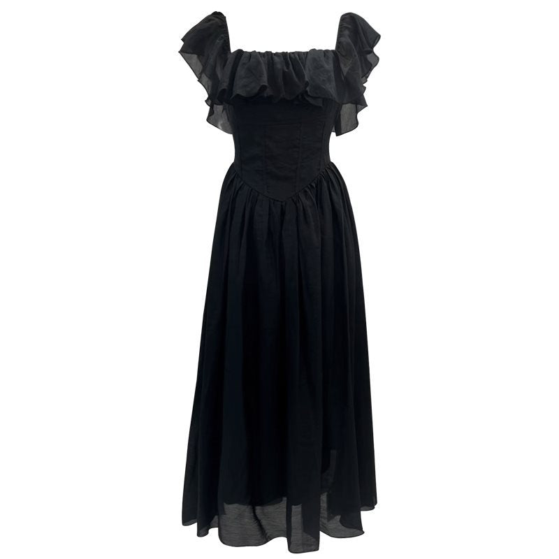 Black Square-Neck Dress