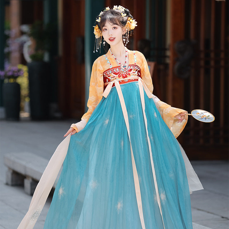 Tang Straight Collar Dress