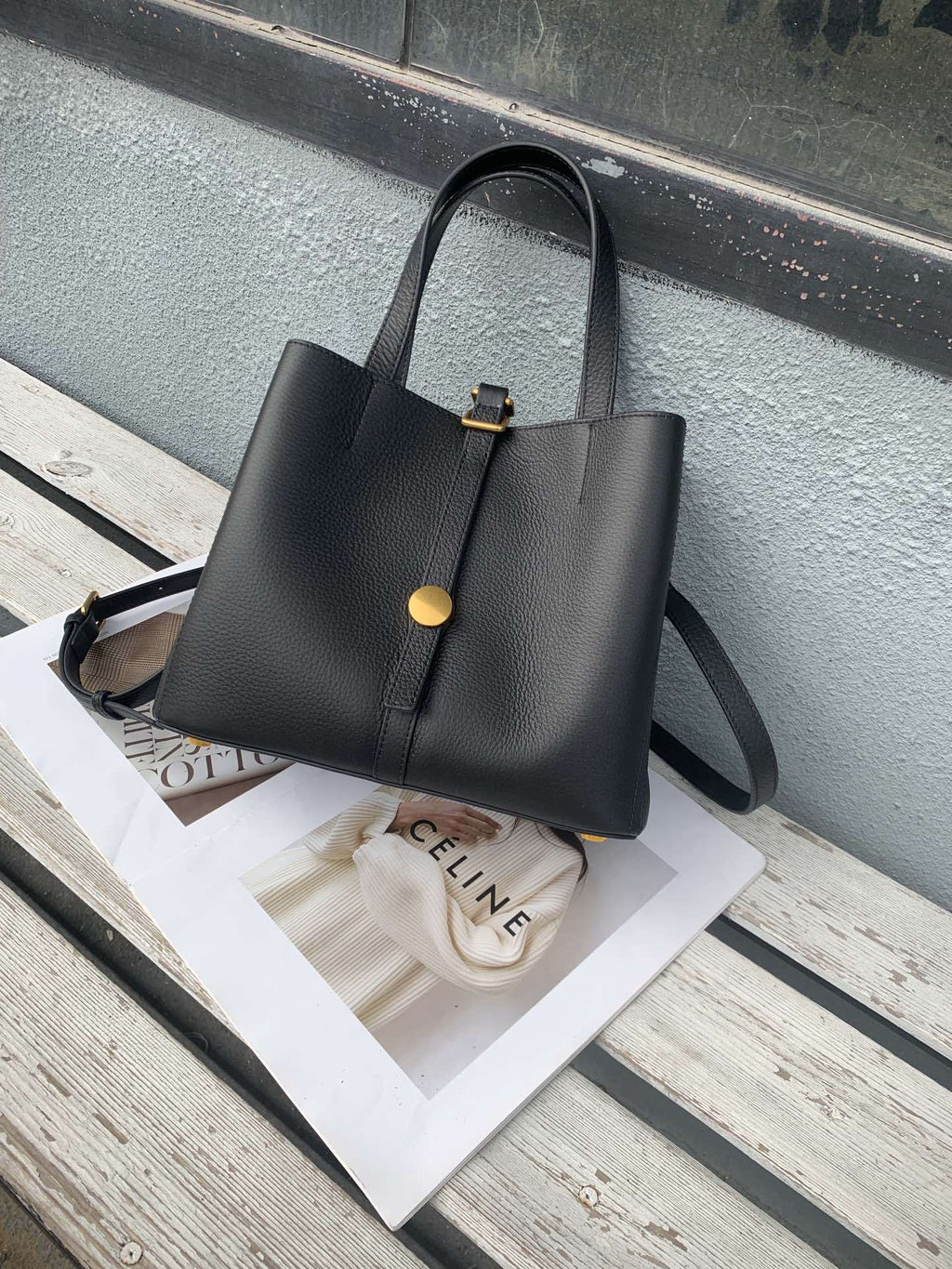 Leather Tote Bag 6669