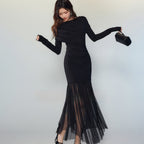 Black Mesh Dress