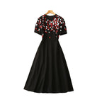 Black Embroidered Dress II