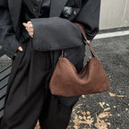 Suede Baguette Bag