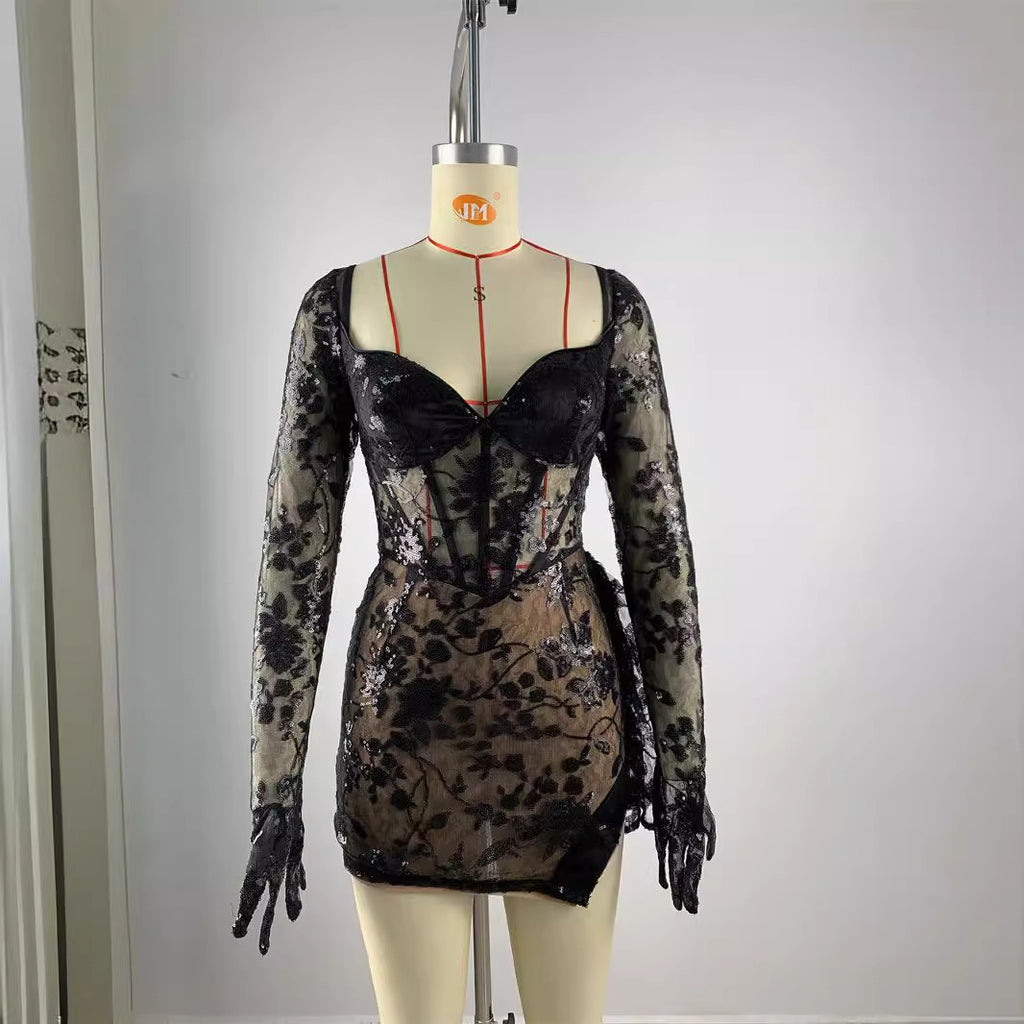 Black Lace Dress IV