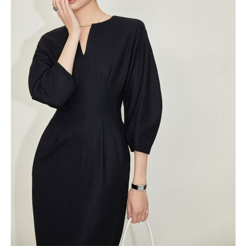 Black V-Neck Dress II