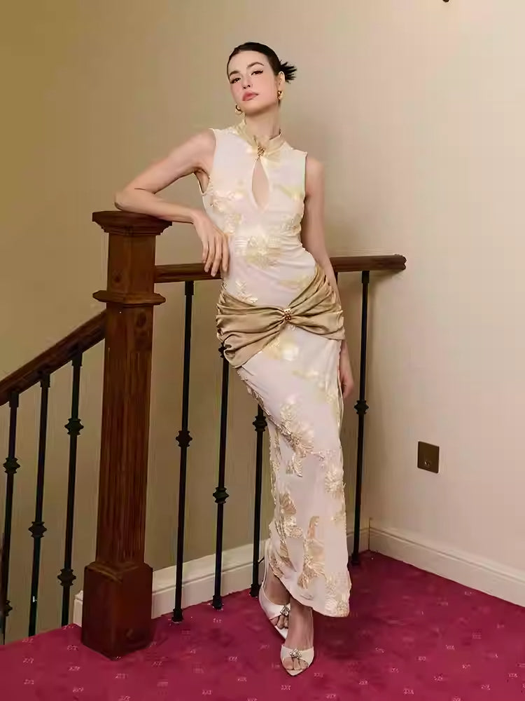 Champagne Mesh Dress