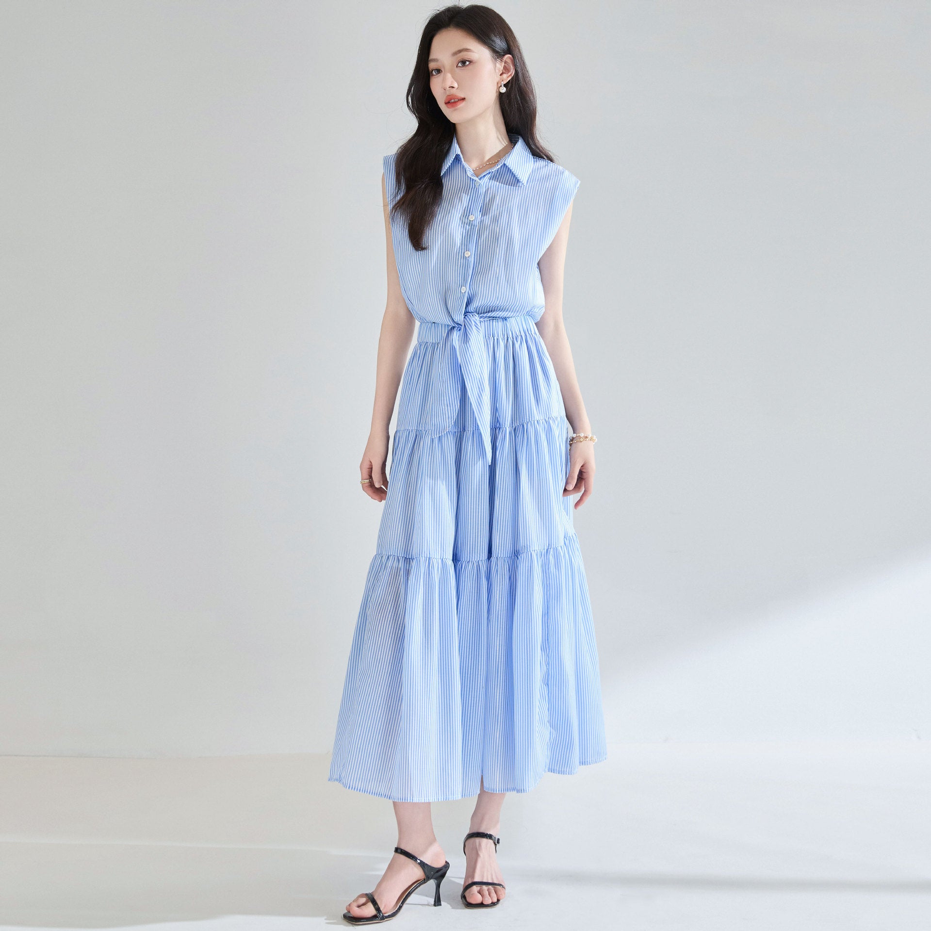 White Striped Dress II