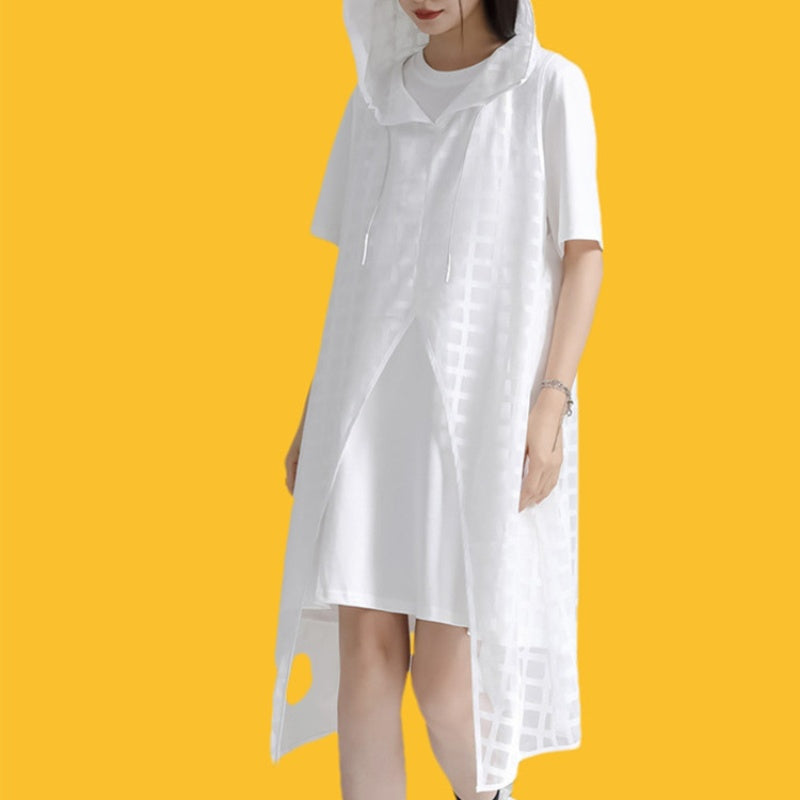 White Hoodie Dress