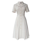 White Collar Dress