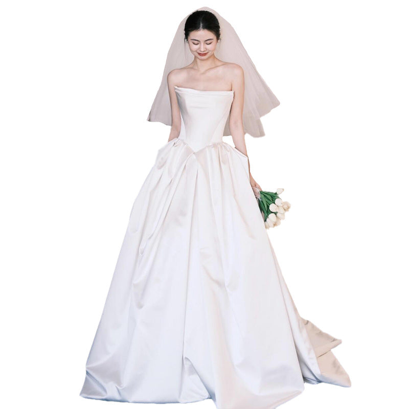 White Satin Dress