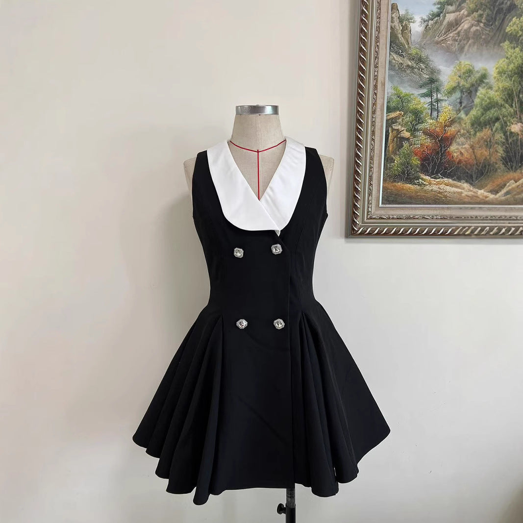 Lapel Tight Tank Dress