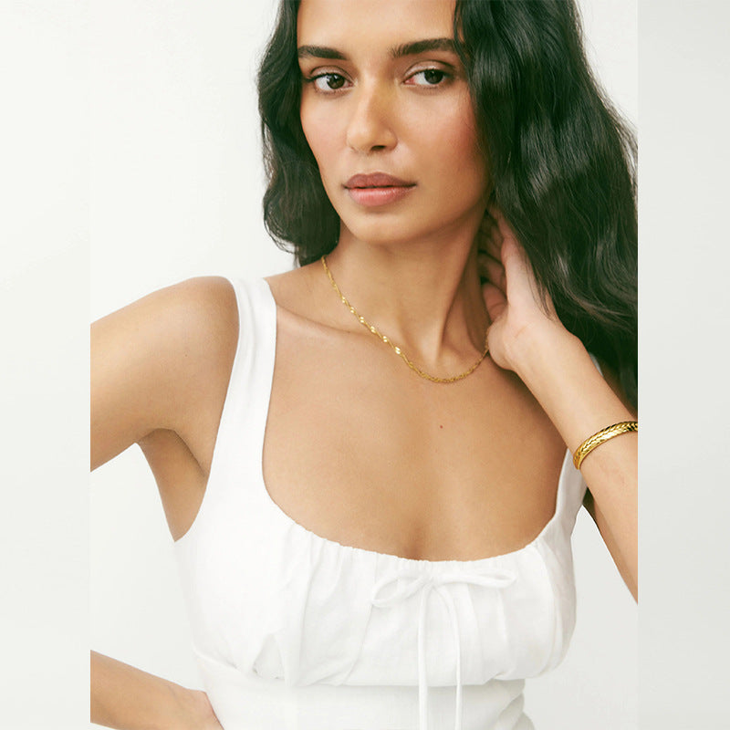 White Linen Dress