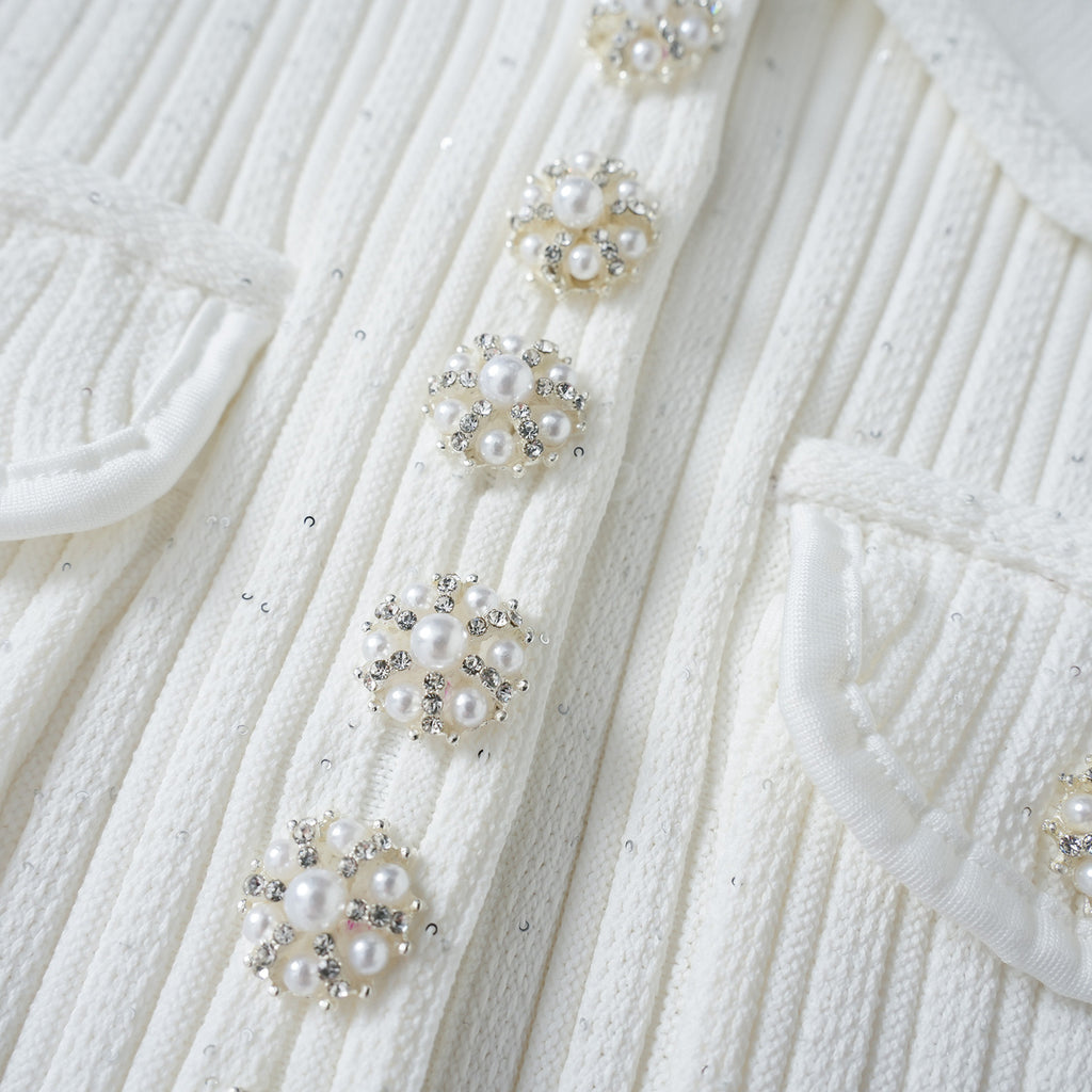 White Knitted Dress
