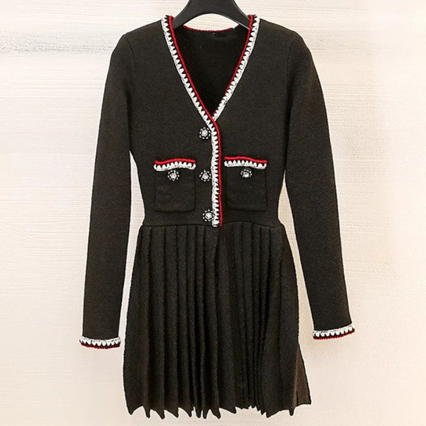 Black V-Neck Dress