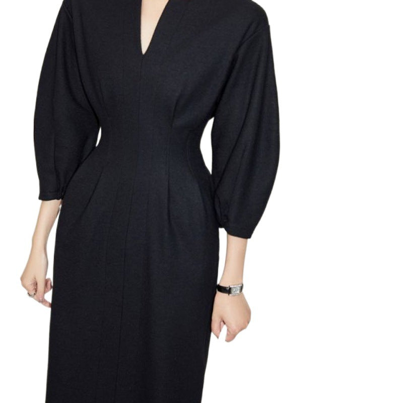 Black V-Neck Dress II