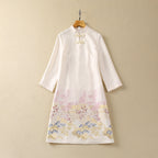 Stand Collar Buckle Dress