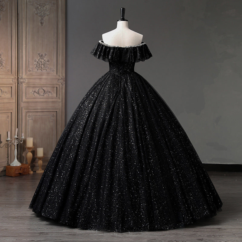 Black V-Neck Dress III