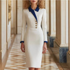 White Blue Dress