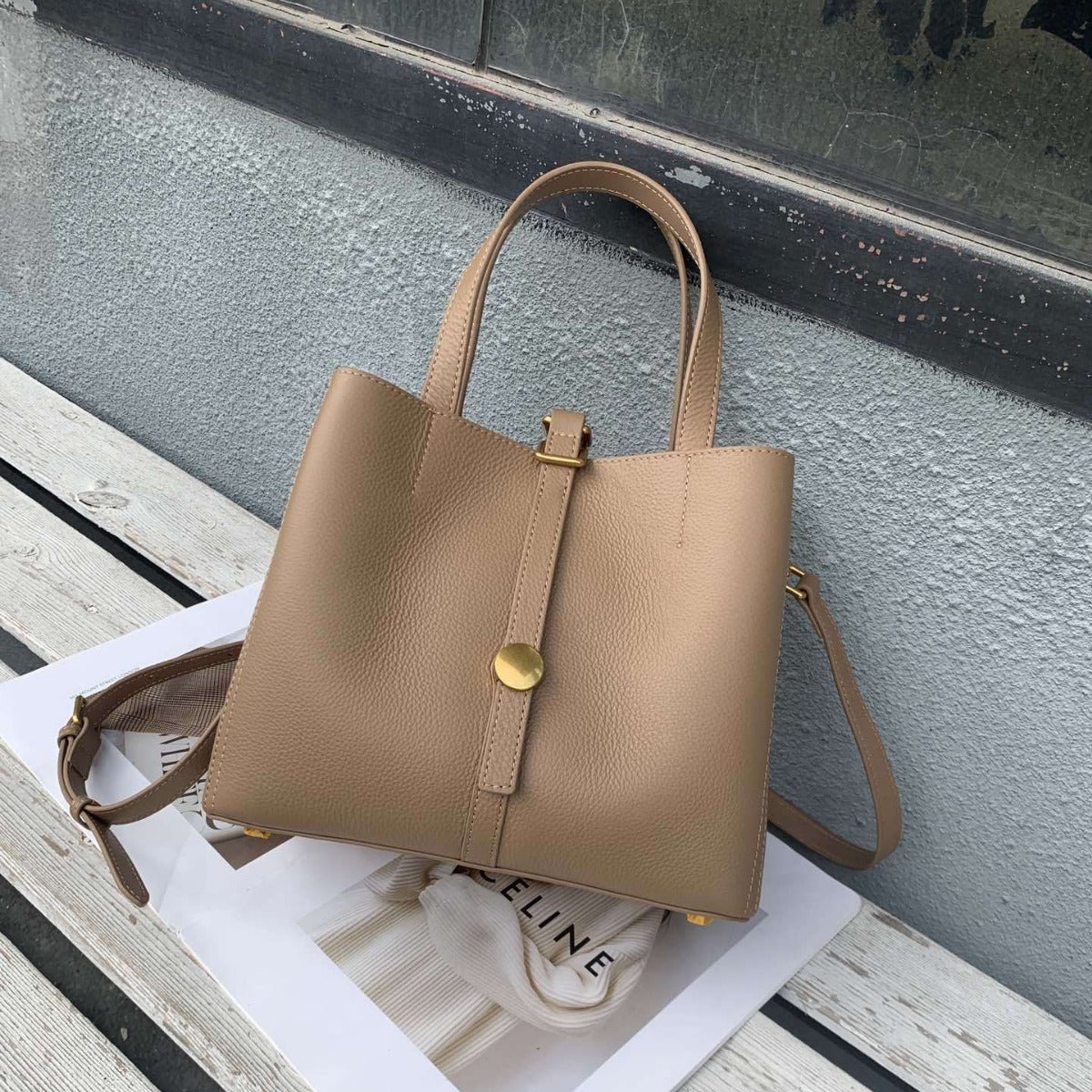 Leather Tote Bag 6669
