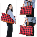 Minimally Plaid Luggage Bag