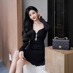 Black Knitted Dress