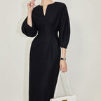 Black V-Neck Dress II
