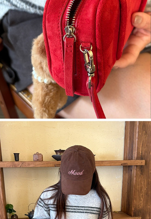Women's Compact Suede Crossbody Bag — Adjustable-Strap Crossbody for All-Day Wear