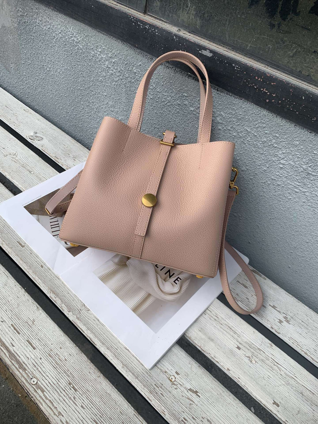 Leather Tote Bag 6669