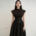 Black Pleated Dress