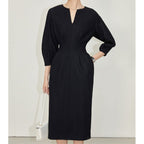 Black V-Neck Dress II