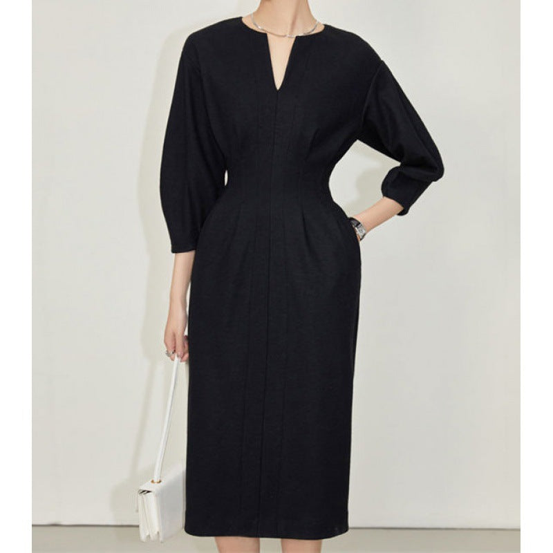 Black V-Neck Dress II