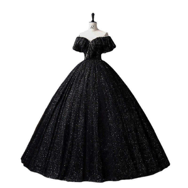 Black V-Neck Dress III