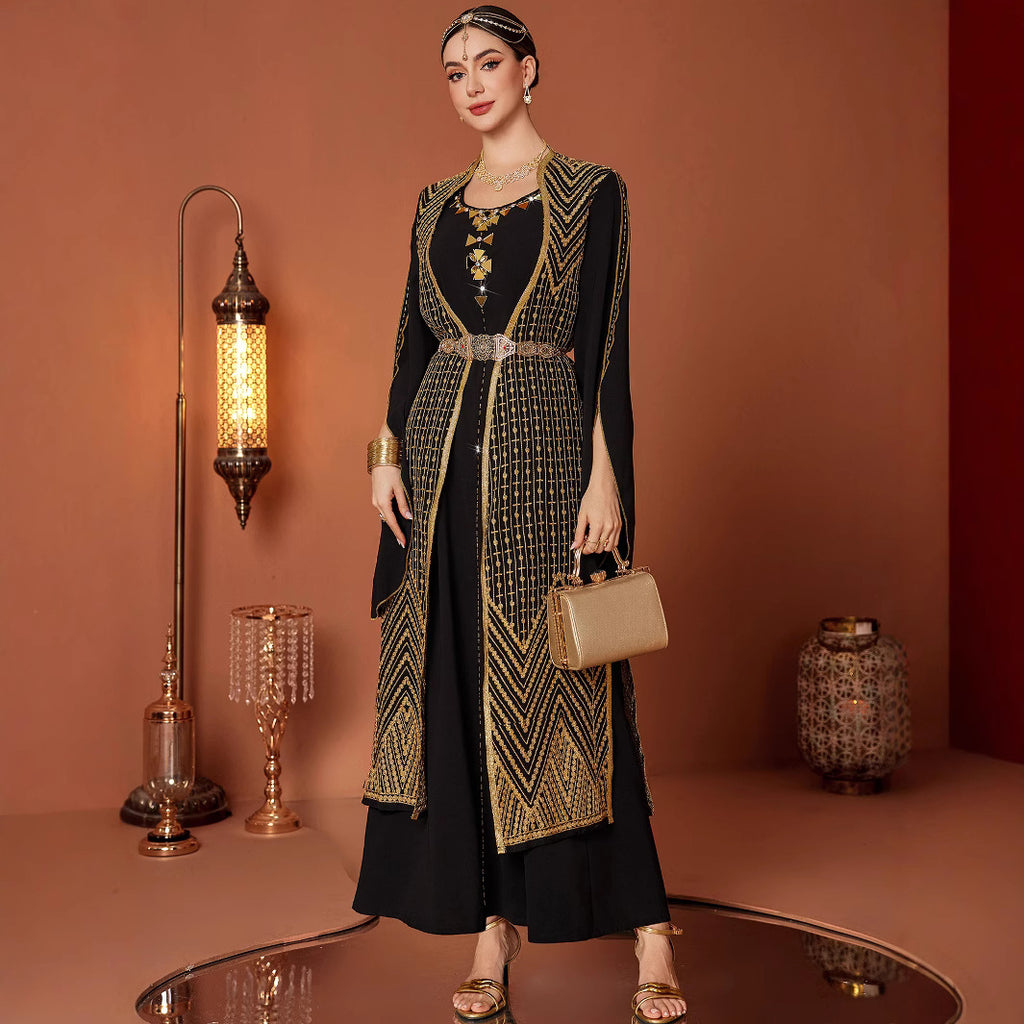 Black Embroidered Dress