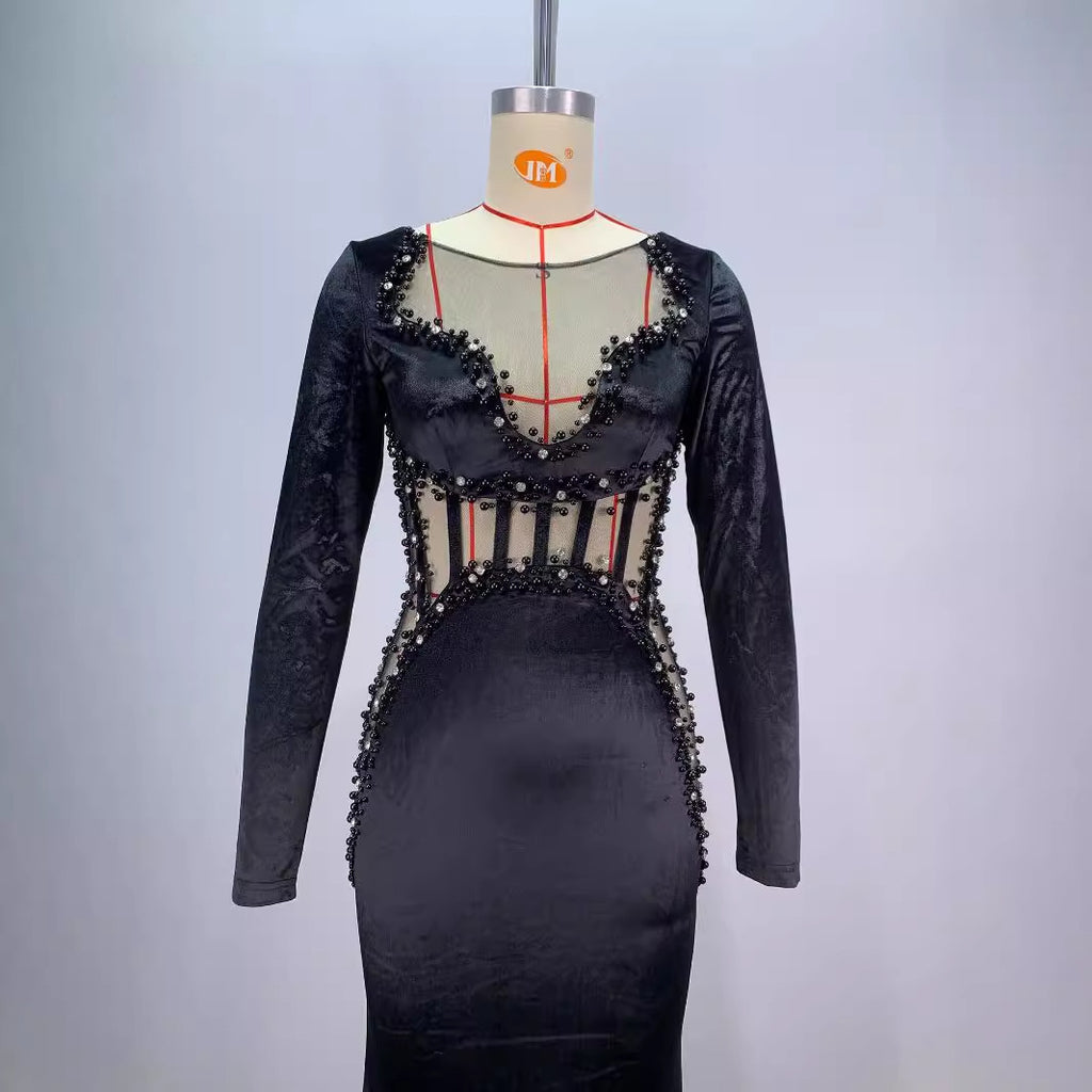 Black Beaded Dress