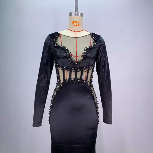 Black Beaded Dress