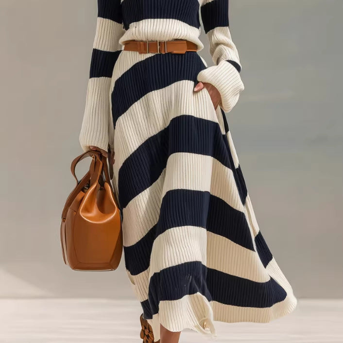 White Striped Dress