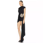 Black Diagonal Dress