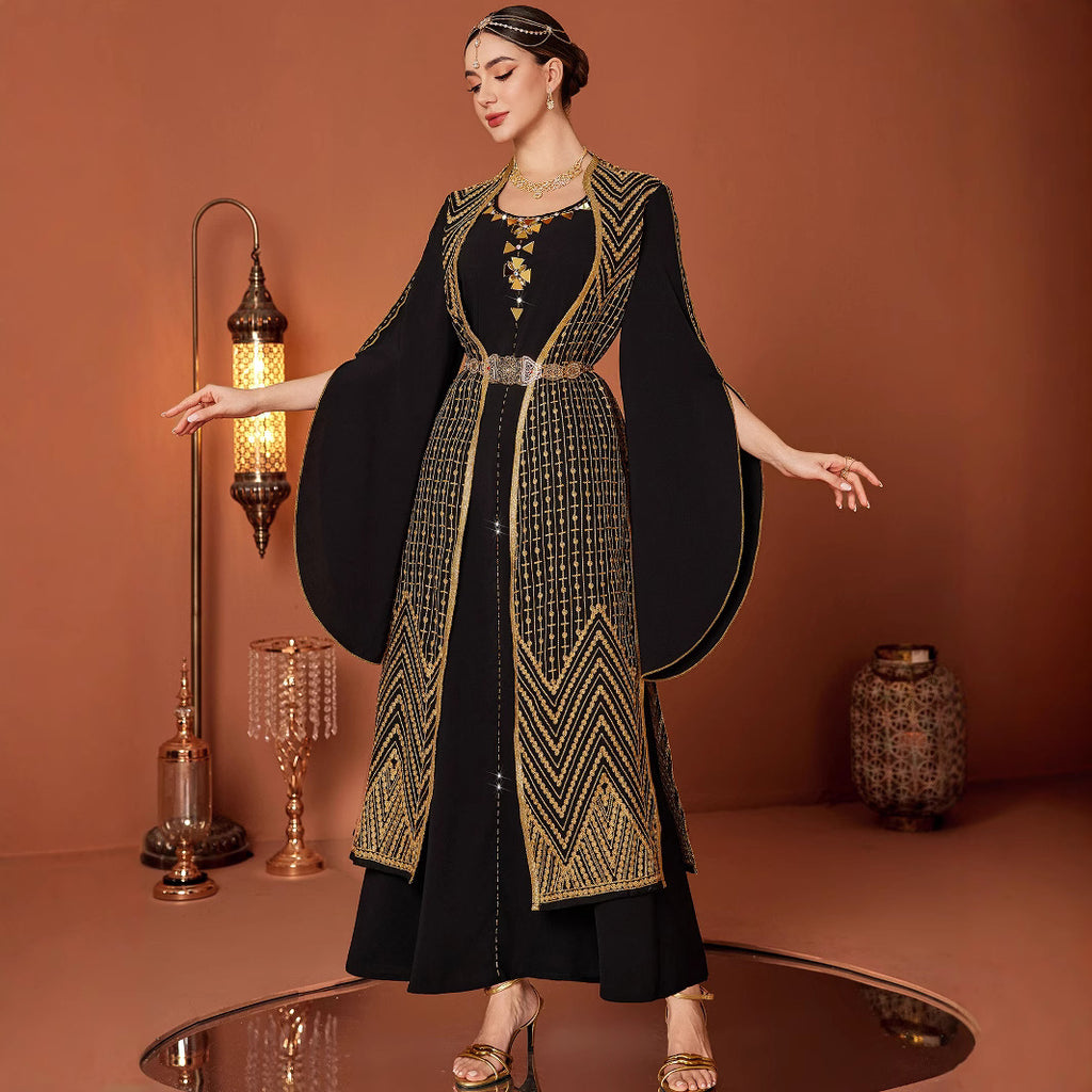 Black Embroidered Dress