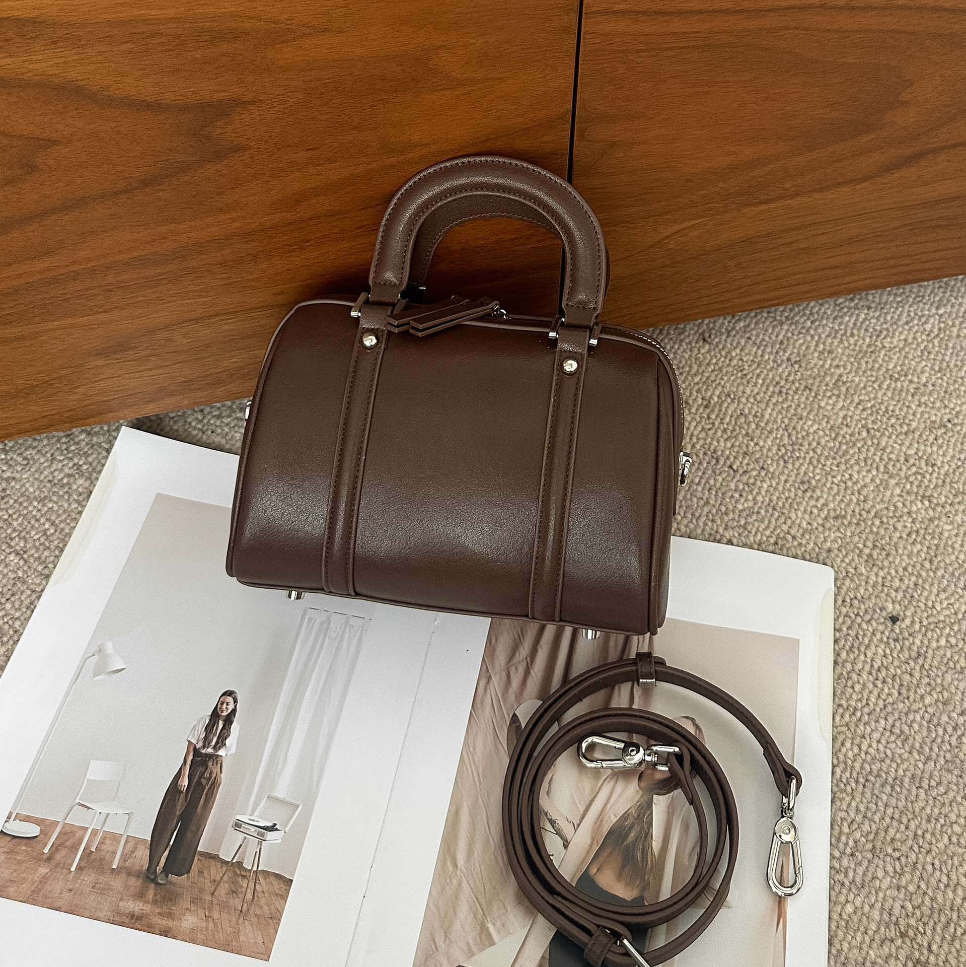 Leather Crossbody Bag 6997