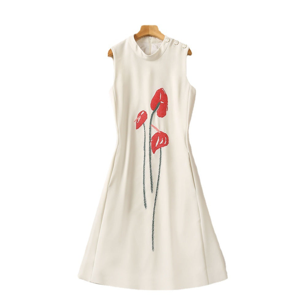 Stand Collar Three-dimensional Dress