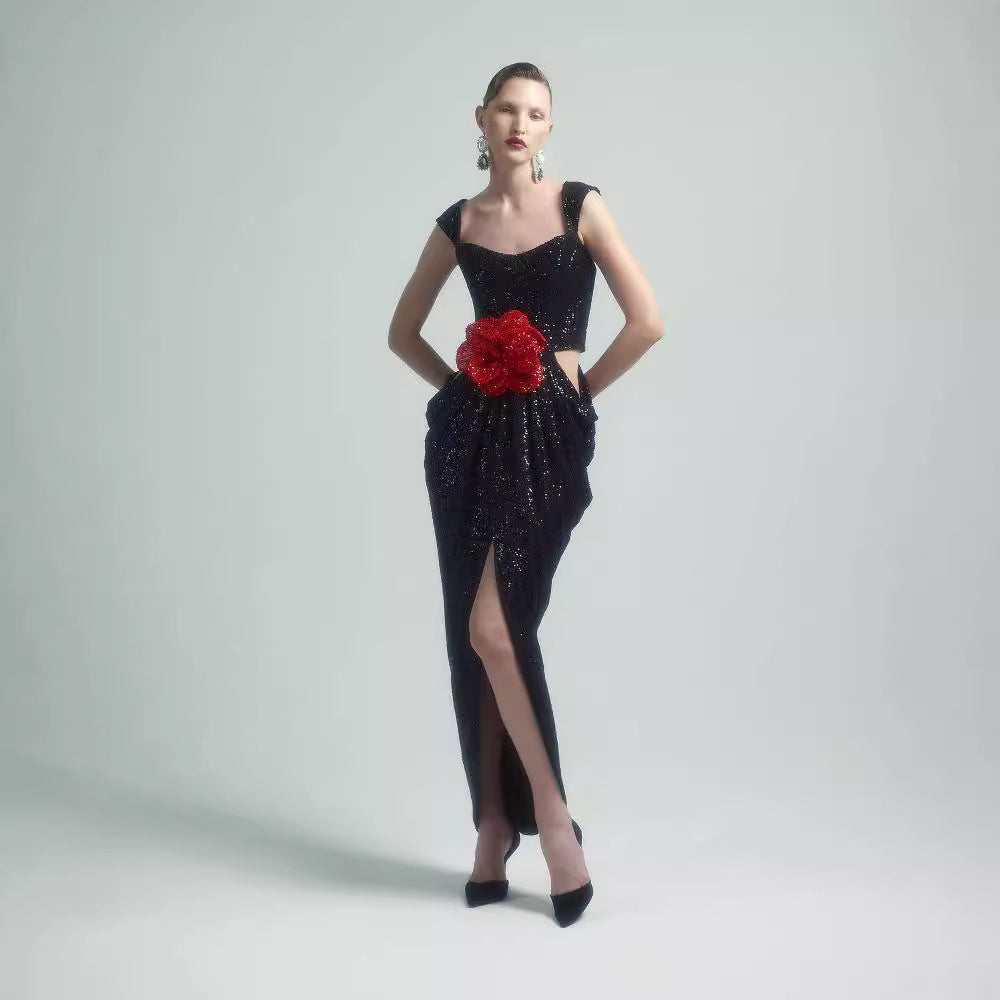 Black Paillette Dress